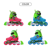 Patins à roulettes en ligne à coque rigide pour enfants et jeunes, 4 roues, colorés, pour le freestyle, le fitness et le slalom, taille ajustable, OEM d'usine, moins chers