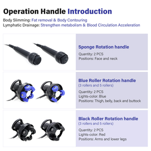 Mới nhất <span class=keywords><strong>6</strong></span> xử lý trong <span class=keywords><strong>1</strong></span> 360 ° xoay con lăn massage cơ thể Máy giảm béo - Product Image 2