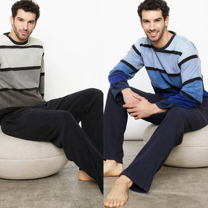2023 printemps <span class=keywords><strong>pyjama</strong></span> hommes personnalisé polaire pyjamas deux pièces ensemble haute qualité variété couleur maison porter des vêtements de nuit - Product Image 5