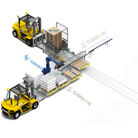Botella de plástico de vidrio, robot de paletizador, apilable, brazo de agarre