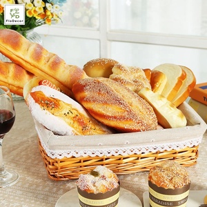Gresorth 5Pcs Grote Realistische Nep Brood Set Kunstmatige Voedsel Voor Decoratie Thuis Keuken Party Display Faux Lange Stokbrood Rupsen Props