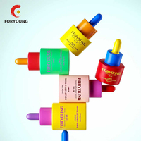 Botol Serum & Minyak Rambut Kaca Premium Warna-warni Alas Tebal Model Screw Dropper Biru Merah Hijau Kuning 15ml-50ml Kemasan