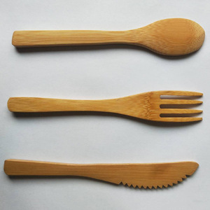 Postres creativos transfronterizos, juegos de cubiertos gourmet, juegos de cubiertos de madera natural, juegos de cubiertos de bambú, personalizables. - Product Image 1