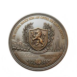Moneta Commemorativa Il <span class=keywords><strong>Padrino</strong></span> Vito Corleone, Moneta Commemorativa 3D in Bronzo Anticato con Custodia in Acrilico, Souvenir da Collezione Cinematografico - Product Image 4