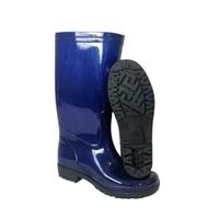 Bottes de pluie imperméables en PVC de haute qualité, bleues, multi-usages, industrielles, agricoles, mi-hautes, unisexes, toutes saisons, pour le jardinage et la randonnée
