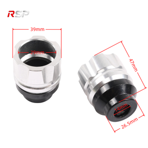 Protezione Universale Anticaduta per Forcella Anteriore Moto in Alluminio CNC, Slider Decorativo per Asse Anteriore, Coppia di Ricambi - Product Image 2