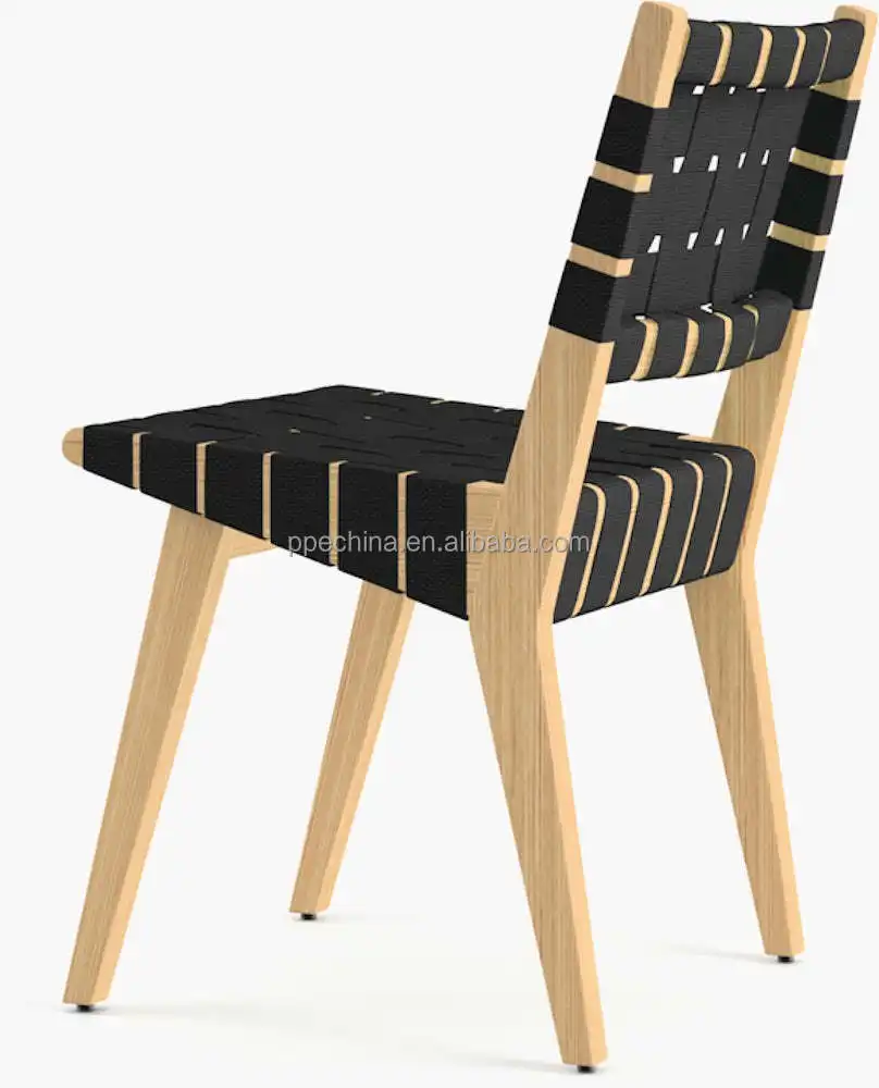 Sıcak satış ahşap klasik sandalye ev mobilya 100% doğal pamuk dokuma yemek odası için özelleştirilmiş sandalye