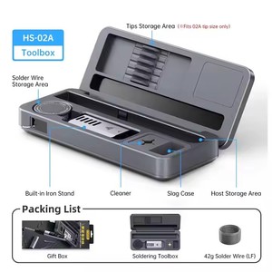 Fnirsi HS-02A HS-02B cao điện hàn sắt 100W bền lưu trữ di động hộp với tổ chức cho các công cụ hàn điện - Product Image 4