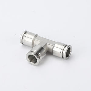 Buse à air haute pression, raccord rapide, tuyau pneumatique, raccord en T de type T avec connecteur en acier inoxydable PE, pièces pneumatiques - Product Image 2