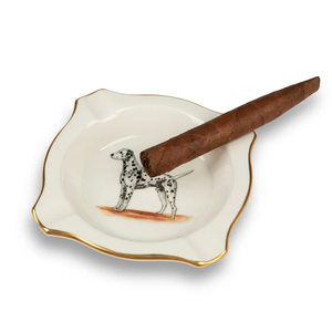 Cenicero dálmata pintado a mano Vintage <span class=keywords><strong>Abercrombie</strong></span> & Fitch con borde dorado - Product Image 5