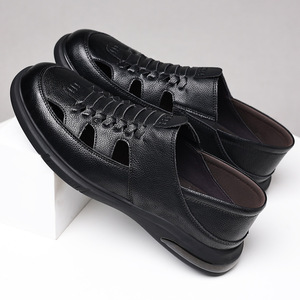 Men's <b>Sandals</b> Soft Sole Breathable <b>Closed</b> <b>Toe</b> Outdoor Casual Shoes Low Heel Rubber Outsole 2024 Summer New Style - Product Image 1