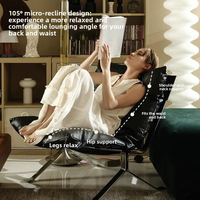 Nouvelle Arrivée - Canapé Simple en Cuir Facile à Nettoyer, Design avec Piétement Métallique, Fauteuil d'Appoint pour Appartement Studio