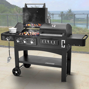 Large Dual-Use <b>Gas</b> and Charcoal Outdoor <b>Portable</b> Barbecue Modern Style for Home and Business - Product Image 2