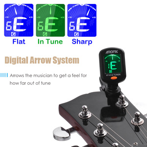Afinador de Guitarra con Clip y Pantalla LCD, con 5 Púas de Guitarra para Guitarra Acústica, Eléctrica, Bajo, Ukelele, Violín, AROMA AT-01A - Product Image 3