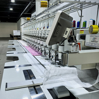 Machine à broder multi-têtes à tête ronde de qualité industrielle, fiable pour la broderie de logos sur vêtements en grande quantité
