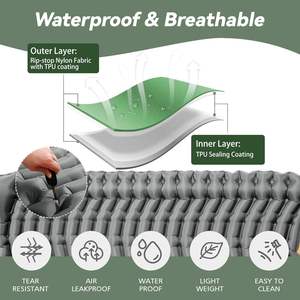Matelas de couchage gonflable ultraléger Double Outdoors / Facile à gonfler, confortable, léger, durable et approuvé pour <span class=keywords><strong>hamac</strong></span> - Product Image 3