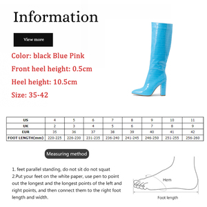 Bottes tendance 2022 : style hiver avec bout pointu, talon épais et fermeture éclair latérale, respirantes et antidérapantes - Product Image 5