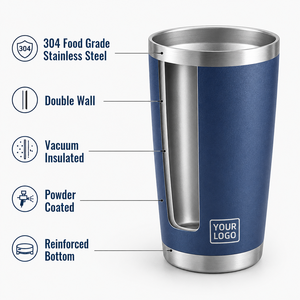 Gobelet isotherme personnalisable en acier inoxydable à double paroi de 20 oz ou 30 oz avec texte ou logo personnalisé, couvercle anti-éclaboussures, tasse de voyage - Product Image 3