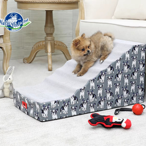 Moderne Quadratische Memory-Foam Anpassbare Hunde- & Katzen-Treppe Rutschfeste Haustier-Rampe Leiter für Hochbetten - Product Image 1