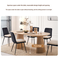 Table à manger extensible ronde en bois massif de luxe moderne avec mécanisme rotatif pour projets d'appartements (vente en gros)