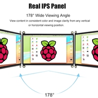 Pantalla de 7 Pulgadas para Raspberry Pi, Monitor Portátil HD de 1024x600, Pantalla Táctil LCD IPS para Raspberry Pi 4/3/2/Zero/B/B+