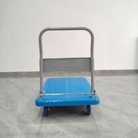 Carretilla de Plataforma Plegable de Plástico de Alta Resistencia para Transporte de Carga en Almacenes al por Mayor