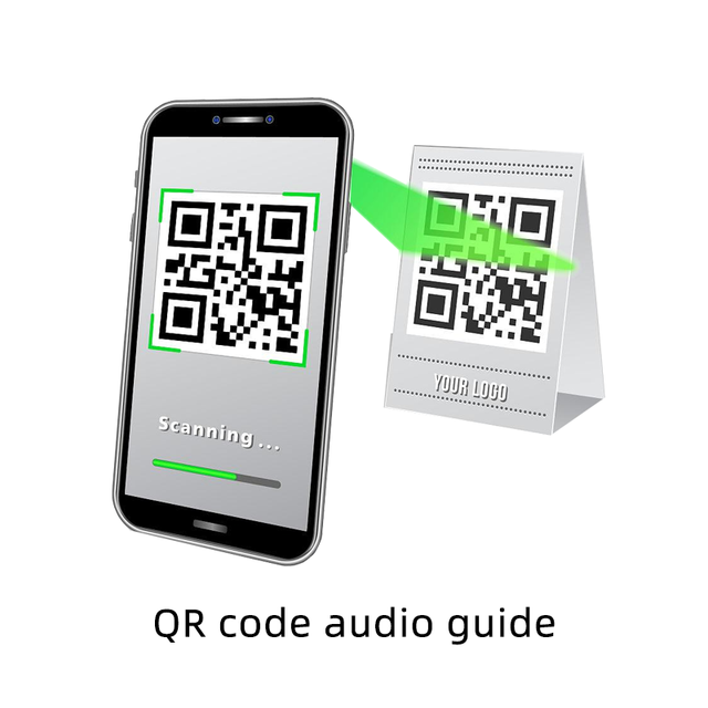 QR Code Audio Guiding Self-Service Scanning Exhibition Hall Museum Wireless Interface LED Display 2.4G 10-Year Warranty
