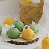 Kreative Zitronenförmige Duftkerze Handgemachte Sojawachs-Kerze Weihnachtsgeschenk Mehrere Düfte Umweltfreundlich