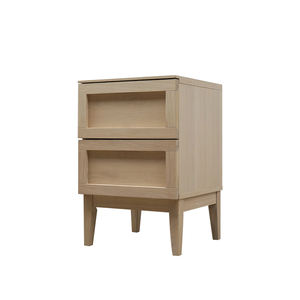 2025 italiano High-End moderno minimalista camera da letto mobili in legno massello angolo <span class=keywords><strong>comodino</strong></span> 2 cassetti tavolo <span class=keywords><strong>comodino</strong></span> di lusso di stoccaggio - Product Image 2