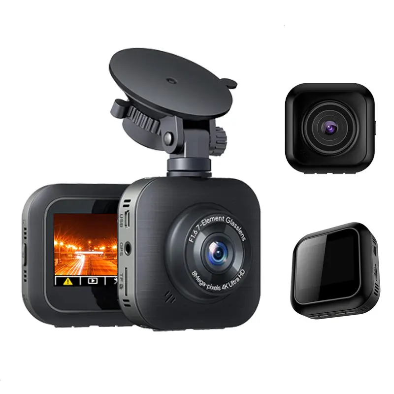 4K Ultra Hd Car Dash Cam Dvr 2" Lcd Screen Super Night Vision 4K Dash Cam Gps Wifi Camera For Car 4K