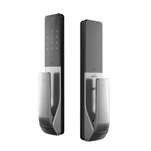 Serrure de porte intelligente KLOCK 710, poignée à empreintes digitales, mot de passe, télécommande Nb, pour la maison, haute qualité