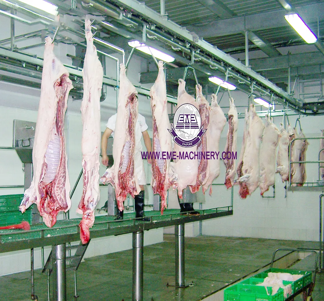 חזיר אבטואר ציוד שחיטה של מערכת מעקה לבית מטבחיים לחזירים מסוע