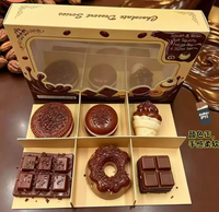 Jouet Squishy en TPR Chocolat Truffe à Rebond Lent Anti-Stress Sensoriel Boîte Mystère Vente en Gros