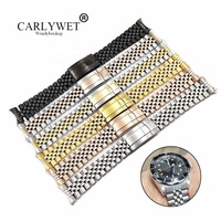 Bracelet de montre en acier inoxydable de luxe pour SEIKO SKX 007, 22 mm, extrémités courbées creuses, fermoir Oyster