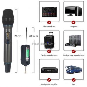 TNH UM-W20 1 ila 2 UHF Mic yüksek kalite Mic el kablosuz mikrofon kilise sahne performansı için şarj edilebilir alıcı ile - Product Image 5