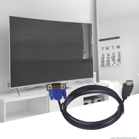 Fabrikpreis 1,8M Vergoldetes Koaxial-PVC-VGA-Stecker-Stecker-Adapter-Konverterkabel für Computermonitor, Projektor, HDTV, DVD-Player