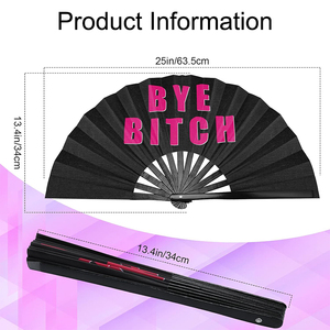 Nuovo Arrivo Stile Trendy Regalo Festivo Iconico Cinese in Bambù Grande Ventaglio Pieghevole da 13 <span class=keywords><strong>Pollici</strong></span> con Suono per Feste Danzanti - Product Image 2