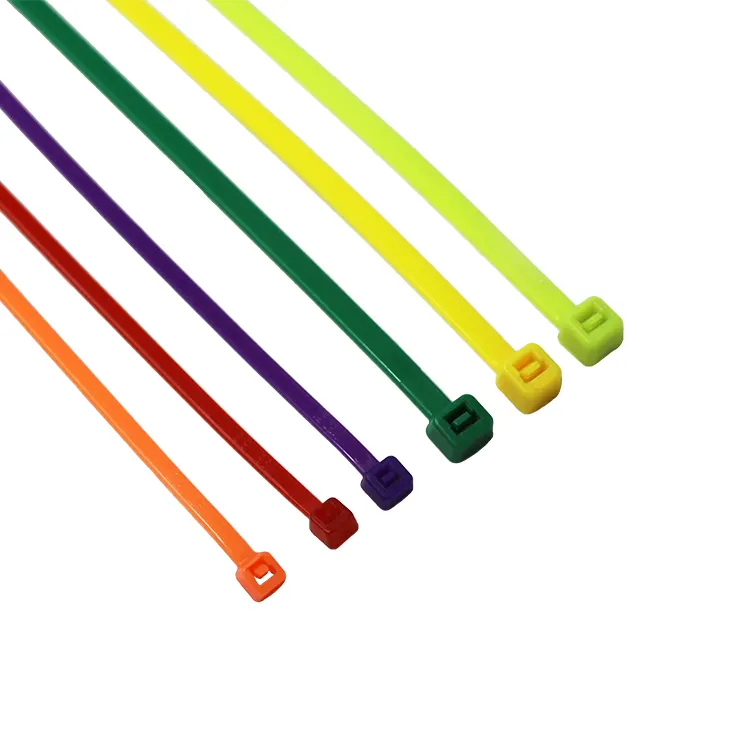 Заводские нейлоновые кабельные стяжки, 5 мм, цветные крюковые петли из микрофибры