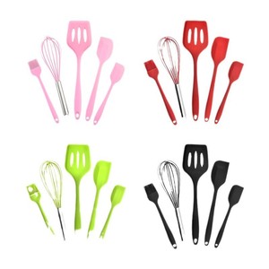 Accesorios para el hogar y la cocina, 5 uds., utensilios de cocina resistentes al calor de silicona, juego de espátula de cocina <span class=keywords><strong>barata</strong></span> - Product Image 4