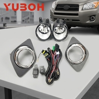 YUBOH Kit Lampu Kabut Mobil Berkualitas Tinggi untuk Toyota RAV4 2008-2013 / ACA33 ACA36 Rakitan Lampu Kabut dengan Kabel Harness & Saklar