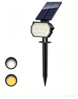 Lampe solaire pour pelouse, projecteur LED 108/50 avec chargement USB