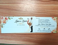 Invitations de mariage personnalisées sur le thème de l'amour des mariés à peau foncée, imitation antique, lavables, avec enveloppe coulissante, imprimées numériquement