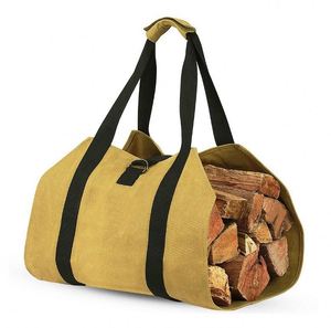 Free Sample Heavy Duty Water Resistant Waxed Nylon Firewood <b>Log</b> Carrier,39"X18" Firewood <b>Holder</b>,Fireplace Wood Stove - Product Image 1