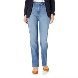 Jeans de mezclilla de moda 2025 de gran venta, estilo oversize, personalizados, casuales, de tiro alto, lavado ácido, holgados y rectos para mujer - Product Image 1