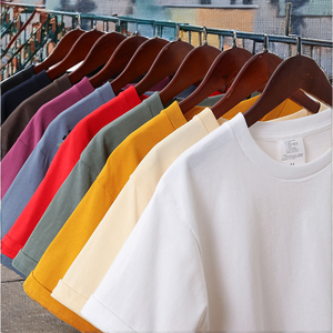 High Quality Heavy T Shirt Cotton Custom Men's T-Shirt Premium DTG Print Graphic <b>Tshirt</b> with Solid Pattern Logo Printing - Product Image 2