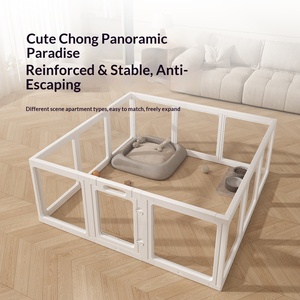 <span class=keywords><strong>Barrière</strong></span> transparente en acrylique Panorama pour animaux de compagnie, idéale pour les chiens de petite et moyenne taille, utilisable comme clôture, cage intérieure ou lit pour animaux de compagnie. - Product Image 3