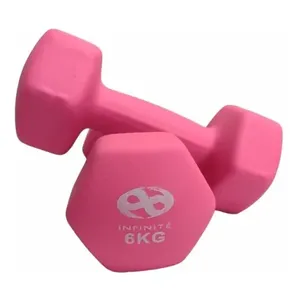 Coppia If-MN6 infinita di manubri in Neoprene da 6 kg per Home Gym Fitness personalizzabile in acciaio e ghisa con funzione bracci del corpo - Product Image 2