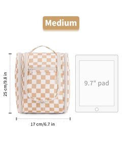 Hanging Toiletry <b>Bag</b> for Women Checkered Travel Makeup <b>Bag</b> Organizer Cosmetic Make up Toiletries <b>Bag</b> - Product Image 6