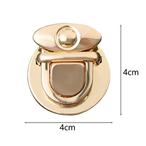 <strong>Hardware</strong> or for Silver Button Push Women Rectangle for Buckle Case 28Mm Press Clasp Bag <strong>Handbag</strong> Metal Gold Silver Lock - Product Image 4