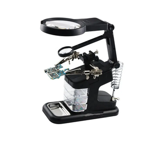 <span class=keywords><strong>Lupa</strong></span> de tercera mano LED de soldadura 3X 4.5X 25X de escritorio profesional RS con Clip auxiliar fuente de alimentación externa USB - Product Image 4